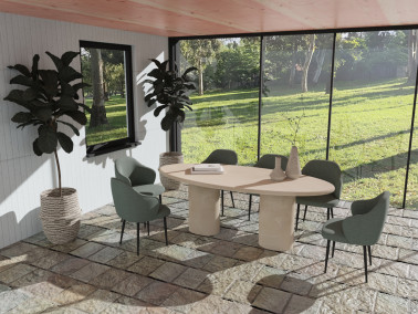 Betonlooktafel Ovaal RK  Outdoor